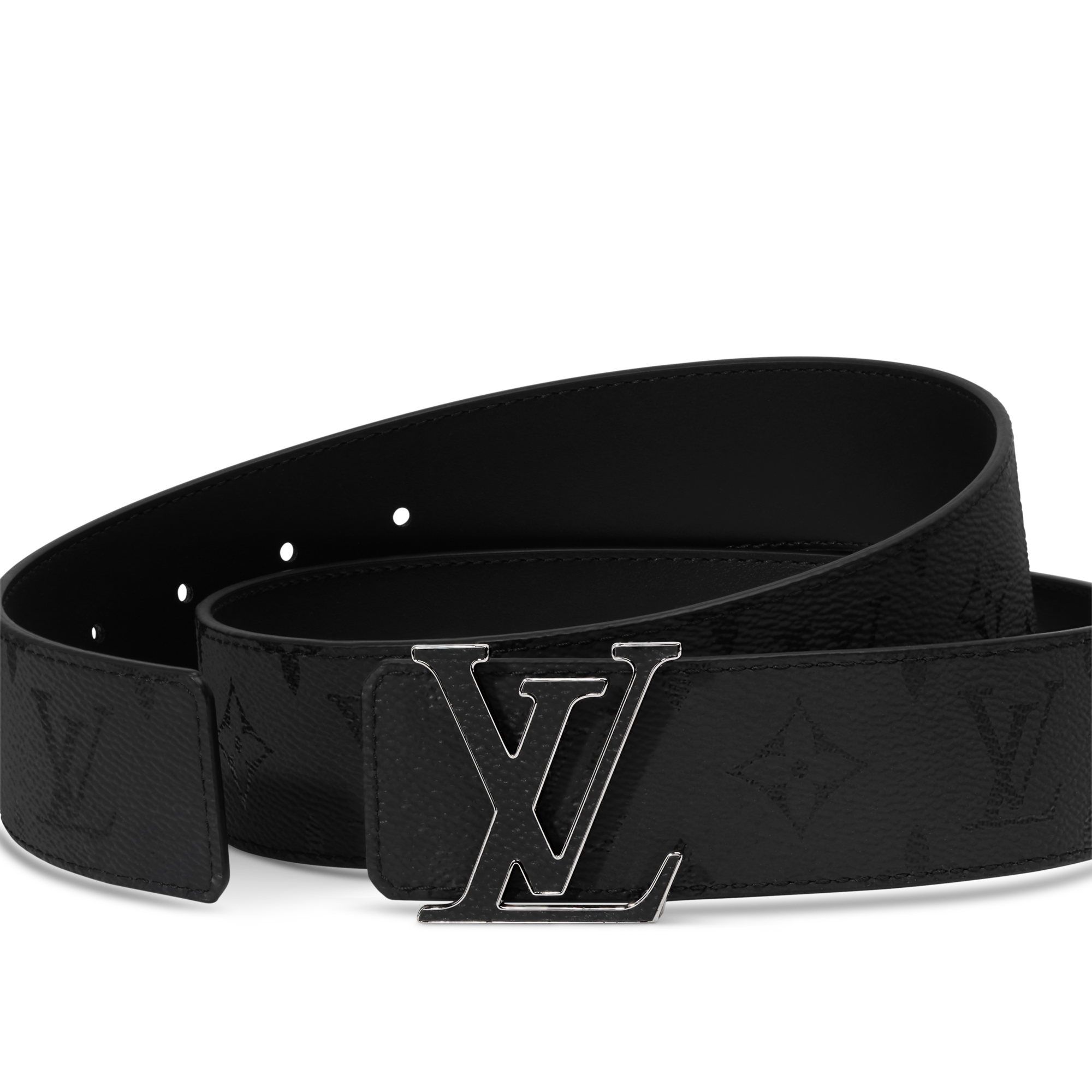 ベルト・LV イニシャル モノグラム リフレクティブ 40MM リバーシブル